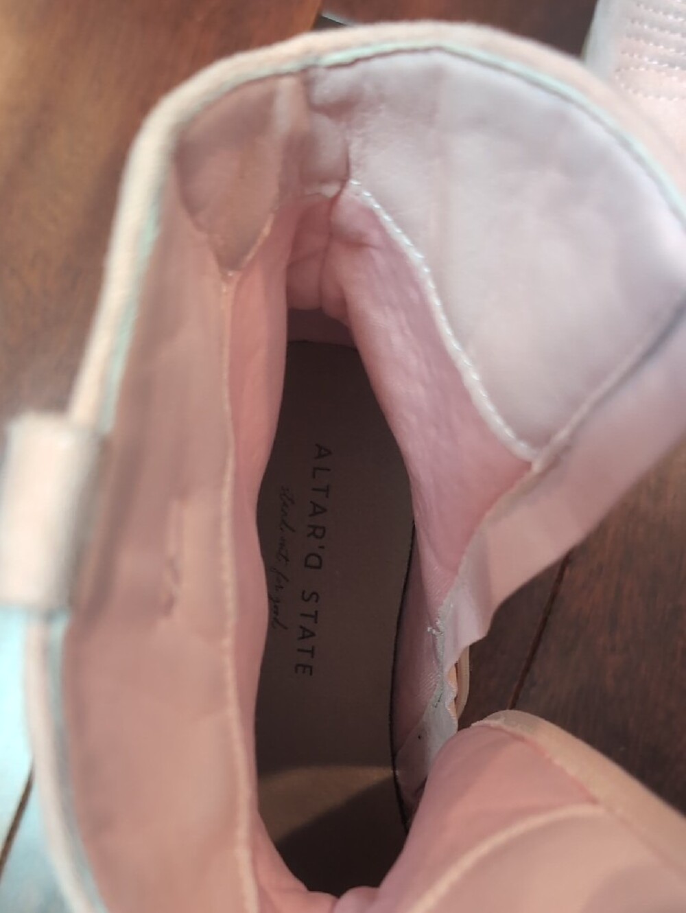 Altar'd State Pale Pink Suede Western Booties - Picture 5 of 6